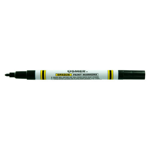 Osmer Opaque Paint Marker Fine Tip Black Box of 12