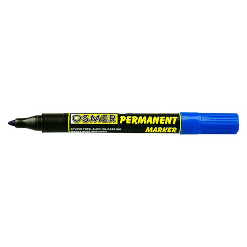 Osmer Permanent Marker Bullet Tip Blue Box of 144