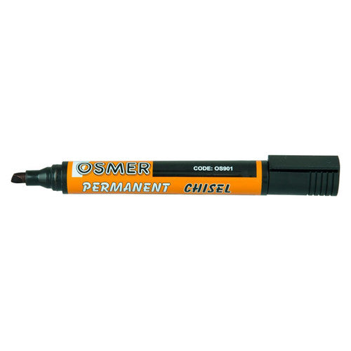 Osmer Permanent Marker Chisel Tip Black Box of 144