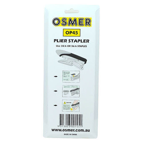 Osmer Plier Stapler with Staples 26/6 Box of 1000