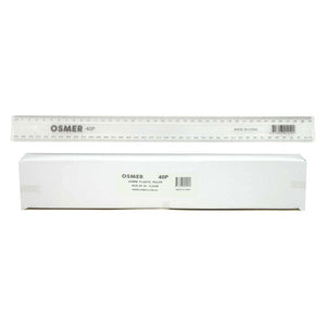 Osmer Ruler 40cm Plastic Premium Clear Pack of 24