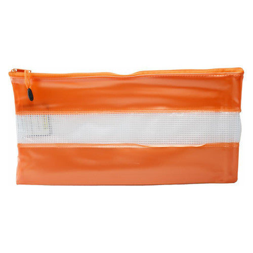 Osmer PVC Mesh Case with Coloured Bands 34 x 17cm Assorted Pack of 12