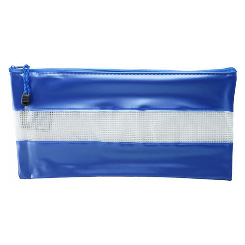 Osmer PVC Mesh Case with Coloured Bands 34 x 17cm Assorted Pack of 12