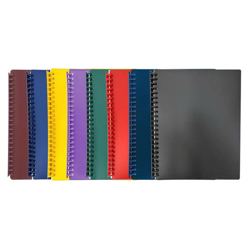 Osmer Display Book Refillable A4 20 Pocket Assorted Pack of 24