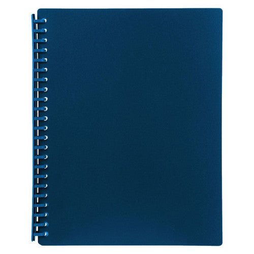 Osmer Display Book Refillable A4 20 Pocket Dark Blue Pack of 24