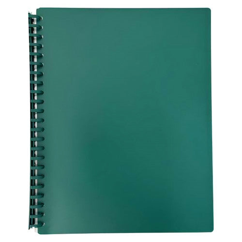 Osmer Display Book Refillable A4 20 Pocket Green Pack of 24
