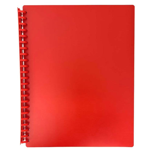 Osmer Display Book Refillable A4 20 Pocket Red Pack of 24