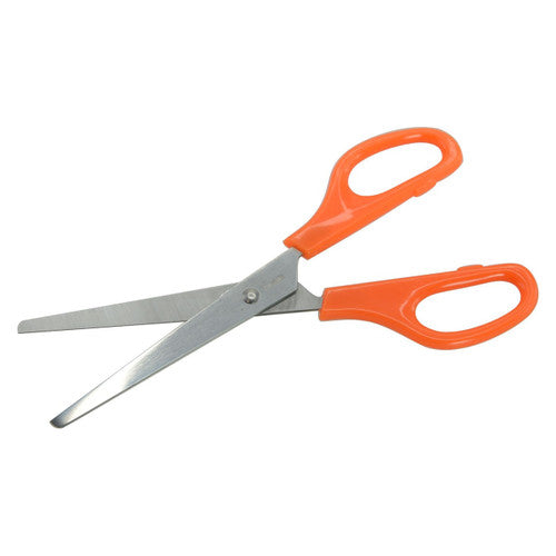 Osmer School Scissors 178mm Orange Handle Hangsell Pack of 12