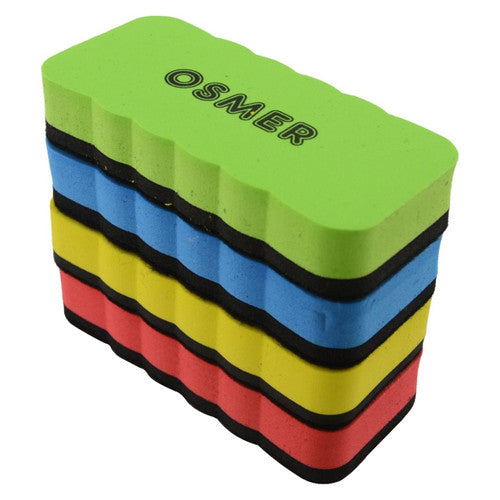 Osmer Standard Whiteboard Eraser Magnetic Assorted Box of 12