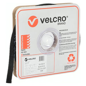 Osmer Velcro Brand Loop Only Strip 19mm x 25m Black
