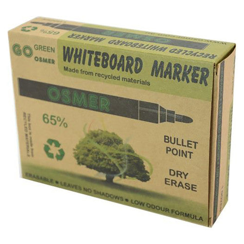 Osmer Whiteboard Marker Bullet Tip Green Box of 144