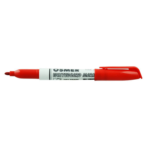Osmer Whiteboard Marker Fine Bullet Tip Red Box of 144