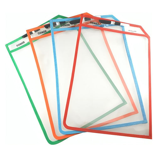 Osmer Write N Wipe A4 Paper Saver Sleeve with Marker Pack of 12