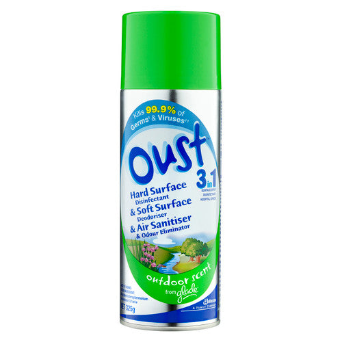 Oust 3 in 1 Surface Spray Disinfectant Hospital Grade Outdoor Scent 325g x 6