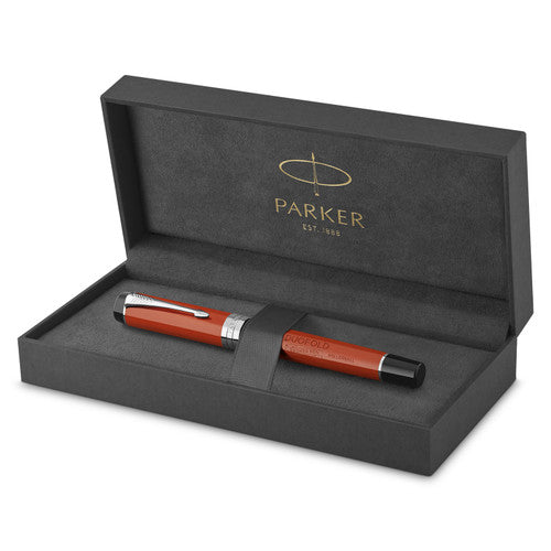 Parker Duofold Classic Fountain Pen Big Red Vintage and Palladium Trim Medium Nib