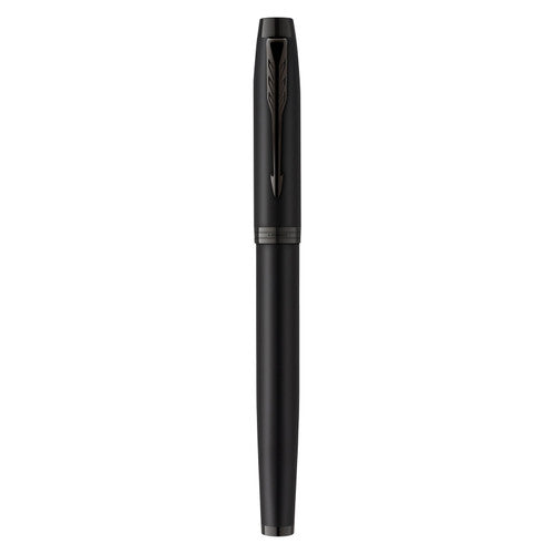 Parker IM Achromatic Fountain Pen Matte Black Lacquer Black Trim Medium Nib