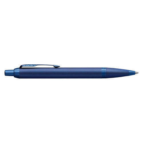 Parker IM Monochrome Ballpoint Pen Blue Stainless Steel Medium Tip