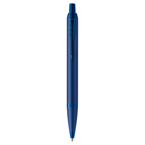 Parker IM Monochrome Ballpoint Pen Blue Stainless Steel Medium Tip
