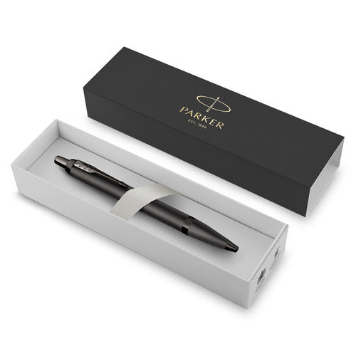 Parker IM Monochrome Ballpoint Pen Gun Metal Stainless Steel Medium Tip