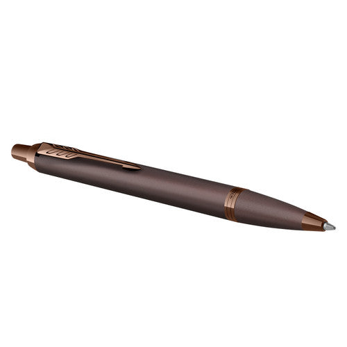 Parker IM Monochrome Ballpoint Pen Burgundy Stainless Steel Medium Tip