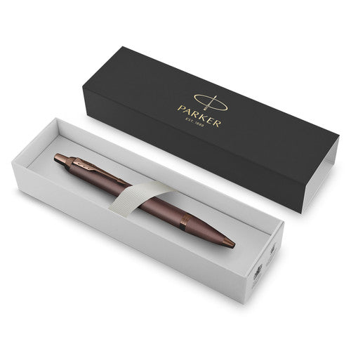 Parker IM Monochrome Ballpoint Pen Burgundy Stainless Steel Medium Tip
