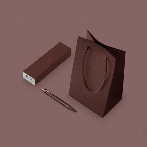 Parker IM Monochrome Ballpoint Pen Burgundy Stainless Steel Medium Tip