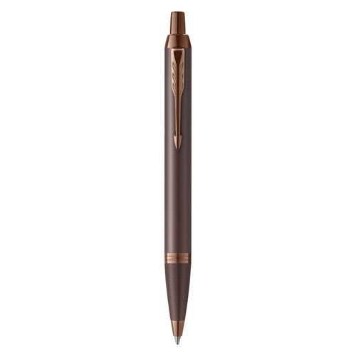 Parker IM Monochrome Ballpoint Pen Burgundy Stainless Steel Medium Tip