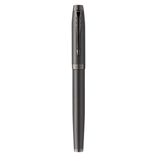 Parker IM Monochrome Fountain Pen Gun Metal Stainless Steel Medium Nib