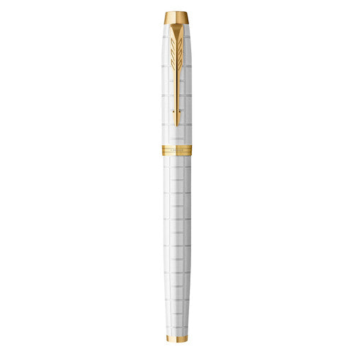 Parker IM Premium Fountain Pen Pearl Lacquer and Gold Trim Fine Nib