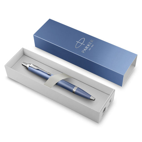 Parker IM Writing Rituals Ballpoint Pen Blue Lacquer and Chrome Trim Medium Tip