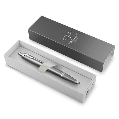 Parker IM Writing Rituals Ballpoint Pen Grey Lacquer and Chrome Trim Medium Tip
