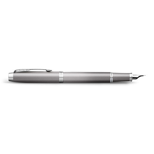 Parker IM Writing Rituals Fountain Pen Grey Lacquer and Chrome Trim Medium Nib