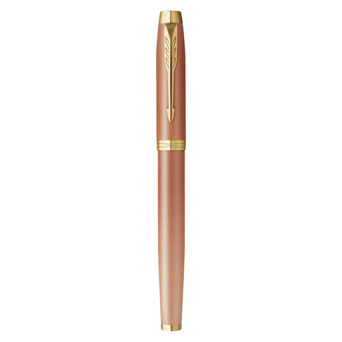 Parker IM Writing Rituals Fountain Pen Orange Lacquer and Gold Trim Medium Nib