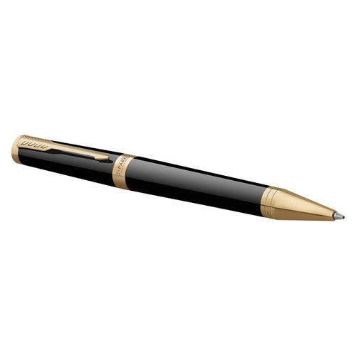 Parker Ingenuity Ballpoint Pen Black Lacquer and Gold Trim Medium Tip