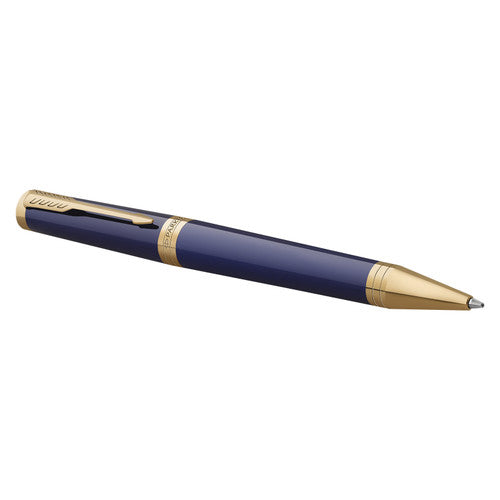 Parker Ingenuity Ballpoint Pen Blue Lacquer and Gold Trim Medium Tip