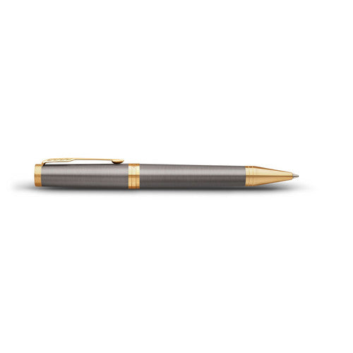 Parker Ingenuity Ballpoint Pen Grey Lacquer and Gold Trim Medium Tip