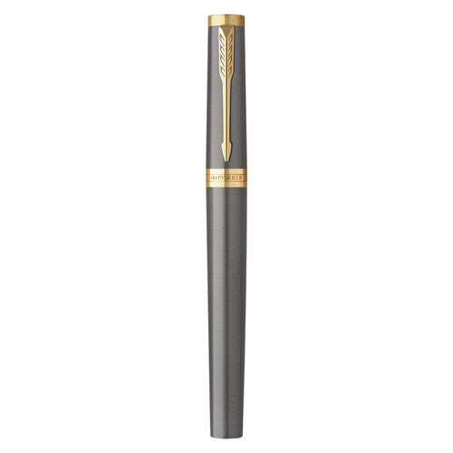 Parker Ingenuity Fountain Pen Grey Lacquer and Gold Trim Fine Nib