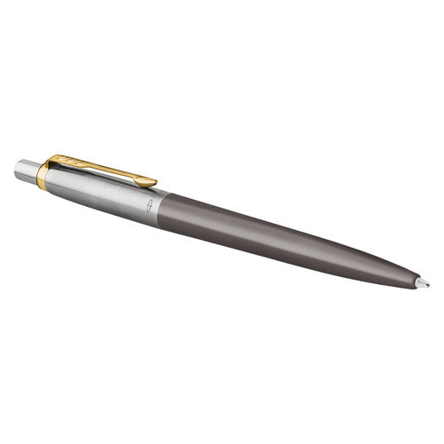 Parker Jotter Ballpoint Pen Grey Lacquer and Gold Trim Medium Tip
