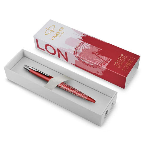 Parker Jotter SE Global Icons Ballpoint Pen London Red Lacquer and Chrome Trim Medium Tip