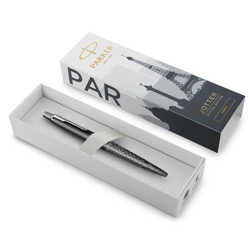 Parker Jotter SE Global Icons Ballpoint Pen Paris Grey Lacquer and Chrome Trim Medium Tip