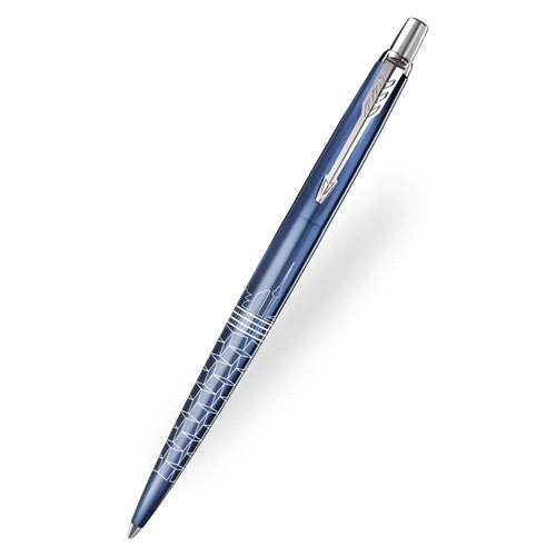 Parker Jotter SE Global Icons Ballpoint Pen Seoul Blue Lacquer and Chrome Trim Medium Tip