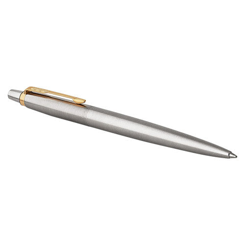 Parker Jotter Gel Pen Stainless Steel Gold Trim Medium Tip