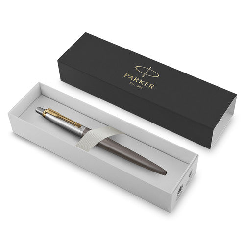 Parker Jotter XL Ballpoint Pen Grey Lacquer and Gold Trim Medium Tip