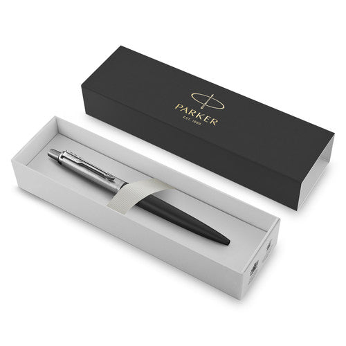 Parker Jotter XL Ballpoint Pen Matte Black Lacquer and Chrome Trim Medium Tip