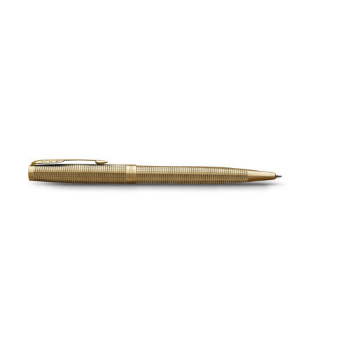 Parker Sonnet Cisele Ballpoint Pen Golden Gold Trim Medium Tip