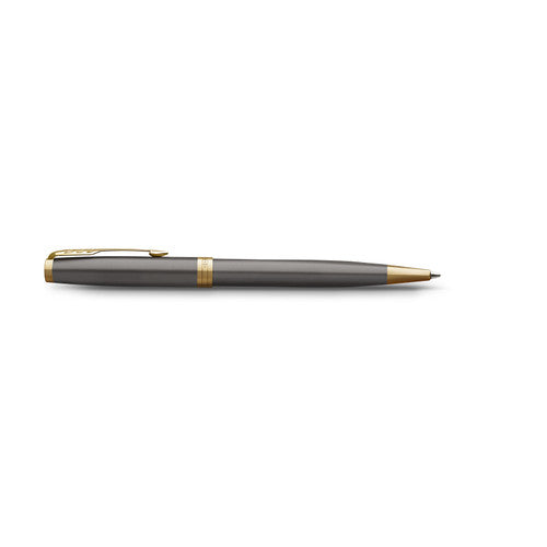 Parker Sonnet Ballpoint Pen Grey Lacquer and Gold Trim Medium Tip