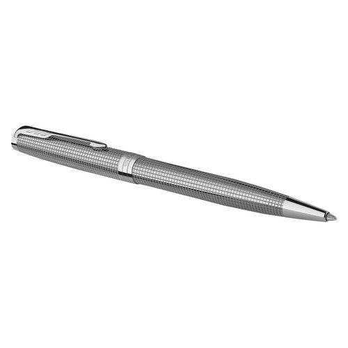 Parker Sonnet Cisele Ballpoint Pen Palladium Chrome Trim Medium Tip