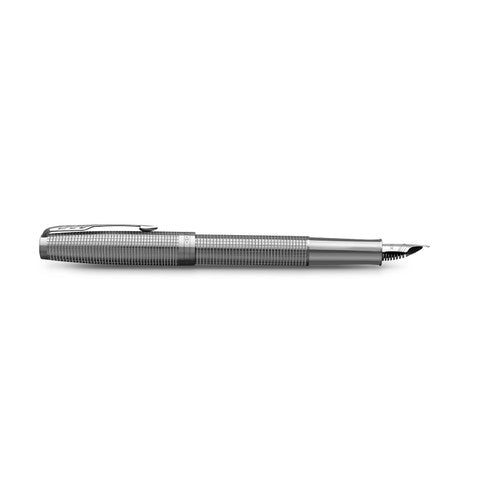 Parker Sonnet Cisele Fountain Pen Palladium Chrome Trim Fine Nib