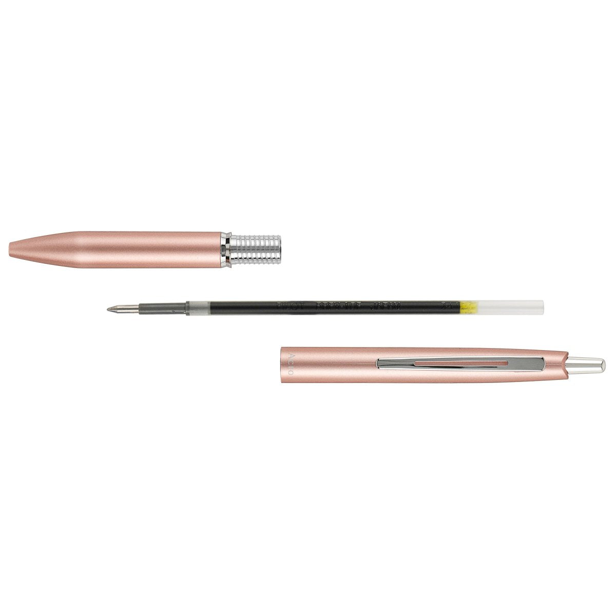 PILOT Acro 1000 Retractable Ballpoint Extra Fine Champagne Gold Barrel Silver Accent Black Ink – view 2
