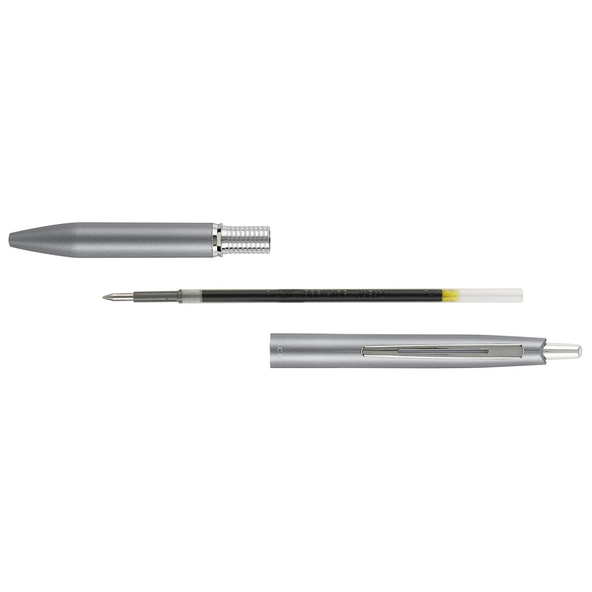 PILOT Acro 1000 Retractable Ballpoint Extra Fine Metallic Grey Barrel Silver Accent Black Ink – view 2